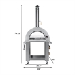 Pemberly Row 32 in.Outdoor Wood Fired Pizza Oven in Stainless Steel