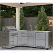 Pemberly Row Outdoor Kitchen Series Modular Kitchen in Stainless Steel