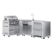 Pemberly Row Outdoor Kitchen Series Modular Kitchen in Stainless Steel