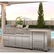 Pemberly Row Outdoor Kitchen Series Modular Kitchen in Stainless Steel