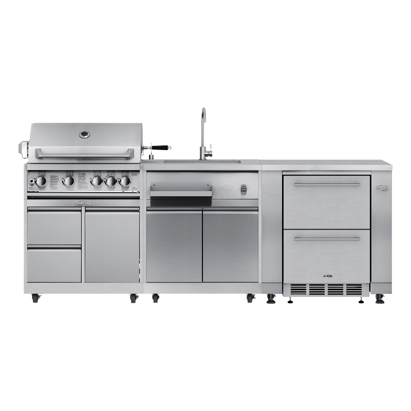 Pemberly Row Outdoor Kitchen Series Modular Kitchen in Stainless Steel