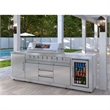 Pemberly Row Outdoor Kitchen Series Modular Kitchen in Stainless Steel