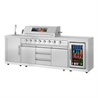 Pemberly Row Outdoor Kitchen Series Modular Kitchen in Stainless Steel