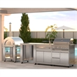 Pemberly Row Outdoor Kitchen Series Modular Kitchen in Stainless Steel