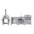 Pemberly Row Outdoor Kitchen Series Modular Kitchen in Stainless Steel