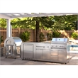 Pemberly Row Outdoor Kitchen Series Modular Kitchen in Stainless Steel