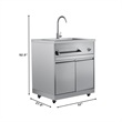 Pemberly Row Outdoor Kitchen Series Modular Kitchen in Stainless Steel