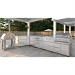 Pemberly Row Outdoor Kitchen Series Modular Kitchen in Stainless Steel