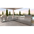 Pemberly Row Outdoor Kitchen Series Modular Kitchen in Stainless Steel