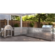 Pemberly Row Outdoor Kitchen Series Modular Kitchen in Stainless Steel