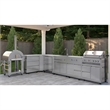 Pemberly Row Outdoor Kitchen Series Modular Kitchen in Stainless Steel