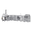 Pemberly Row Outdoor Kitchen Series Modular Kitchen in Stainless Steel