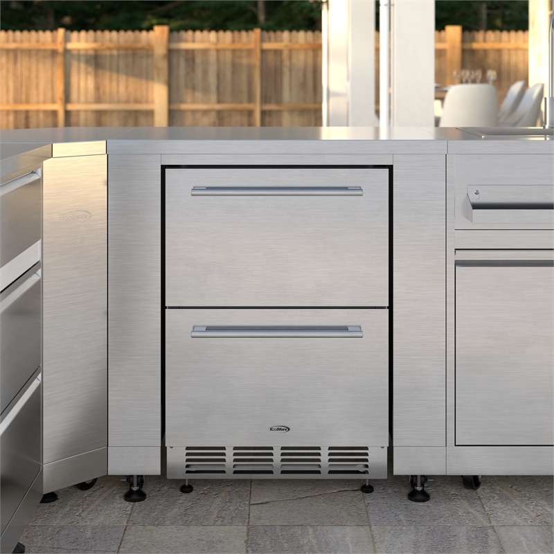 Pemberly Row Outdoor Kitchen Series Modular Kitchen in Stainless Steel