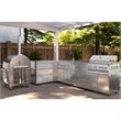 Pemberly Row Outdoor Kitchen Series Modular Kitchen in Stainless Steel