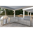 Pemberly Row Outdoor Kitchen Series Modular Kitchen in Stainless Steel