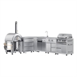 Pemberly Row Outdoor Kitchen Series Modular Kitchen in Stainless Steel