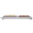 Pemberly Row Stainless Steel 36-inch Commercial Warming Shelf in Silver