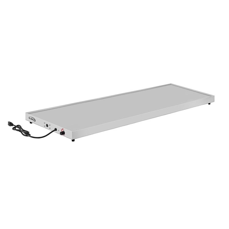 Pemberly Row Stainless Steel 48-inch Commercial Warming Shelf in Silver