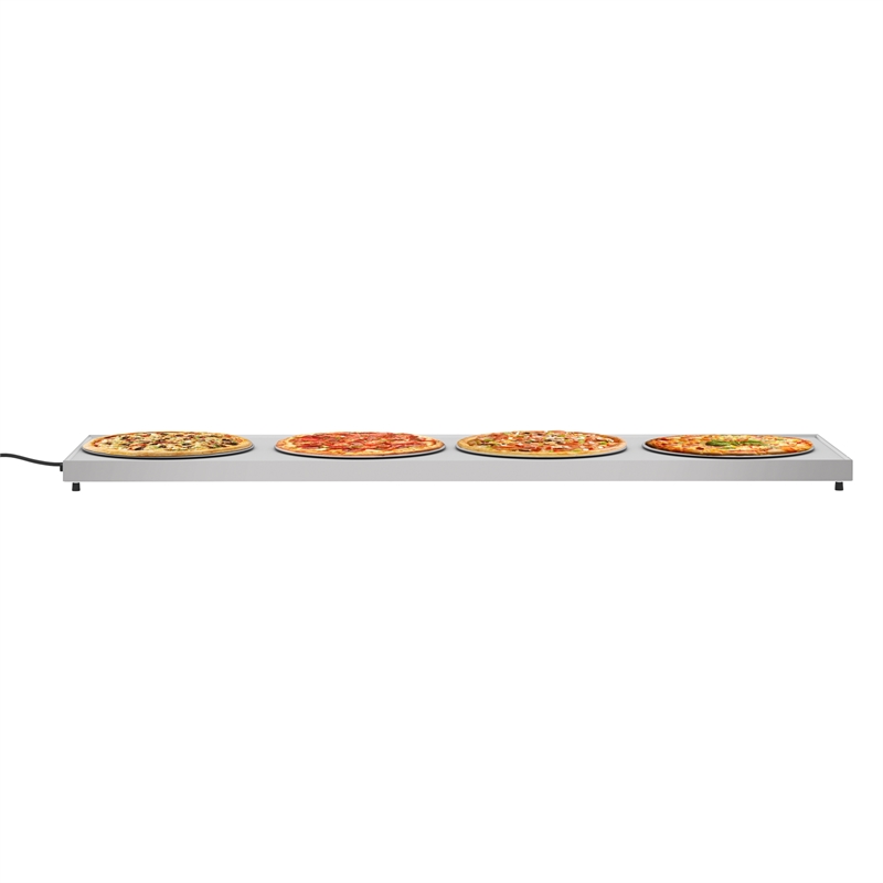 Pemberly Row Stainless Steel 72-inch Commercial Warming Shelf in Silver