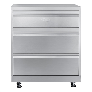 Pemberly Row 32-inch Stainless Steel Outdoor Kitchen Cabinet with Three Drawers