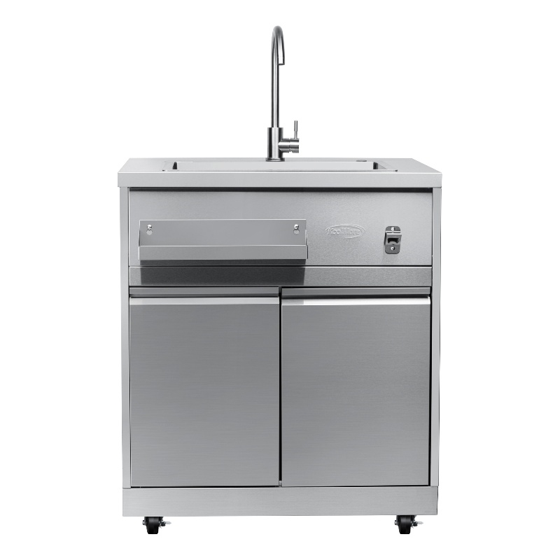 Pemberly Row 32-inch Sink with Cabinet in Stainless Steel for Outdoor Kitchen