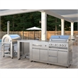 Pemberly Row Outdoor Kitchen Series Modular Kitchen in Stainless Steel