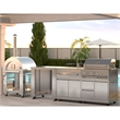 Pemberly Row Outdoor Kitchen Series Modular Kitchen in Stainless Steel