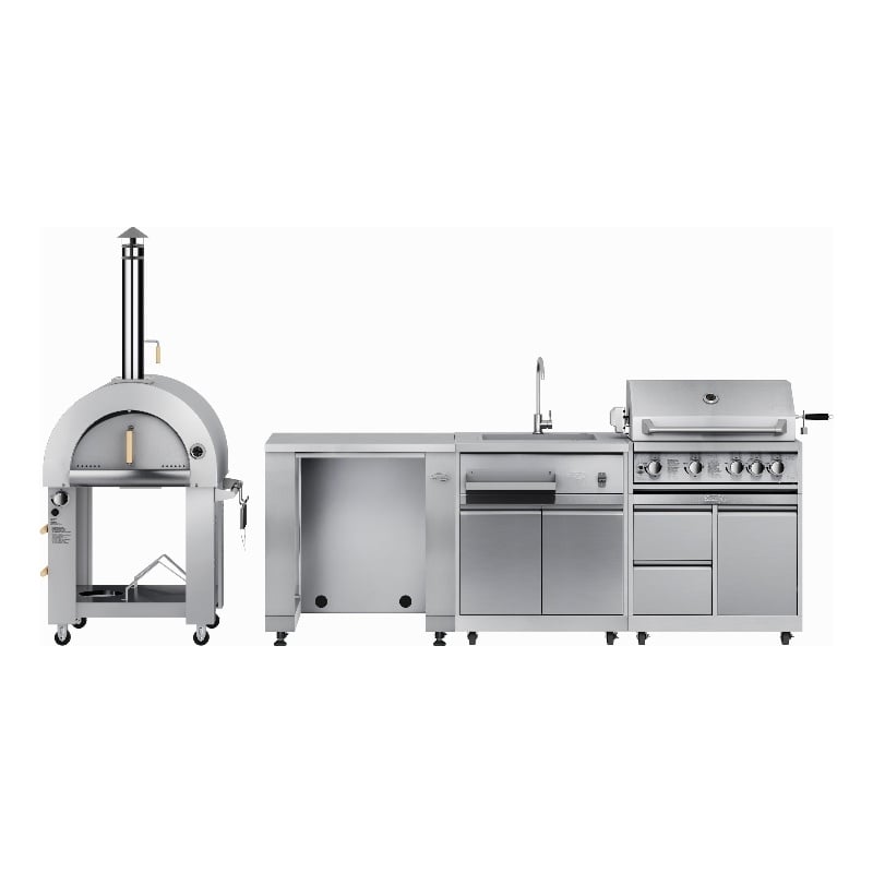 Pemberly Row Outdoor Kitchen Series Modular Kitchen in Stainless Steel