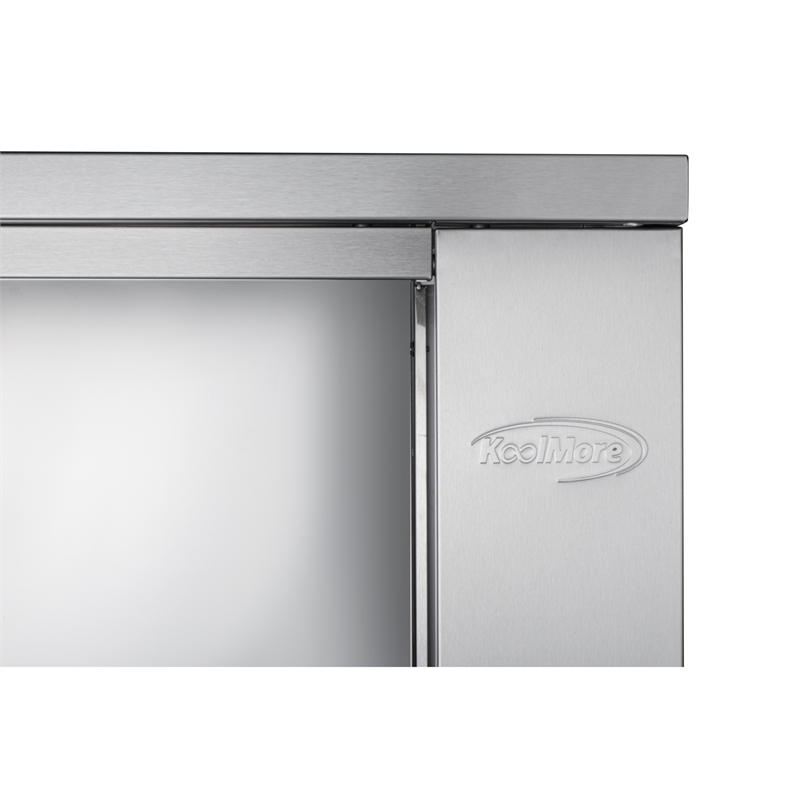 Pemberly Row 32-inch Outdoor Cabinet Kitchen for Refrigerator in Stainless Steel