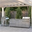 Pemberly Row Outdoor Kitchen Series Modular Kitchen in Stainless Steel