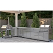 Pemberly Row Outdoor Kitchen Series Modular Kitchen in Stainless Steel