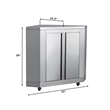 Pemberly Row Outdoor Kitchen Series Modular Kitchen in Stainless Steel