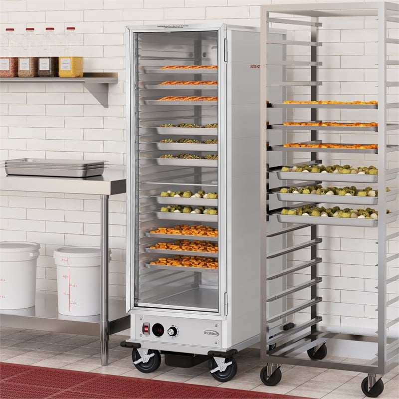 Pemberly Row 24-inch Stainless Steel Commercial Warming Shelf in Silver