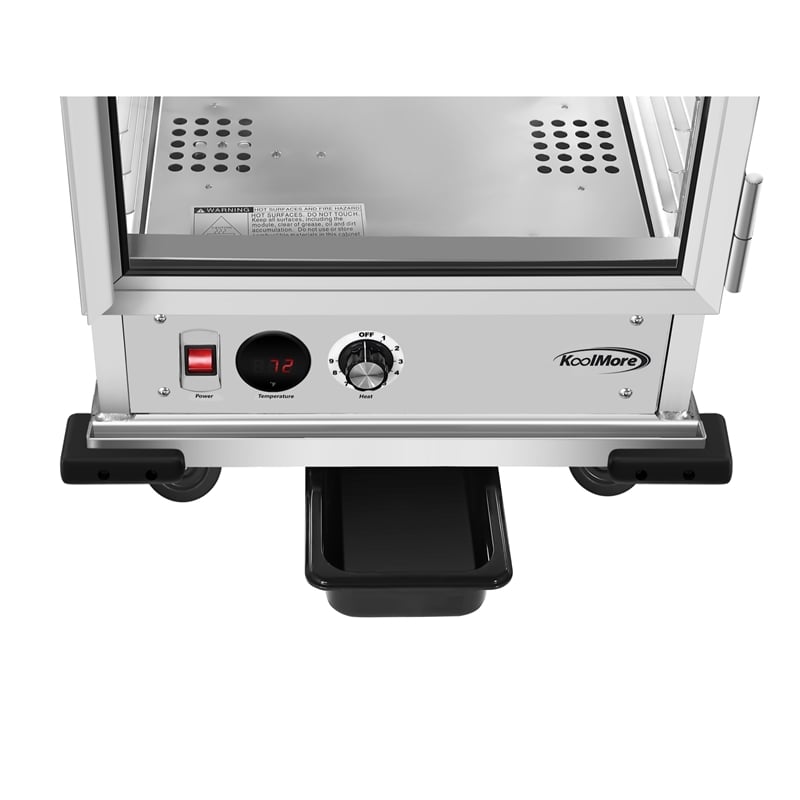 Pemberly Row 24-inch Stainless Steel Commercial Warming Shelf in Silver