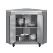 Pemberly Row 26-inch Stainless Steel Corner Cabinet for Outdoor Kitchen