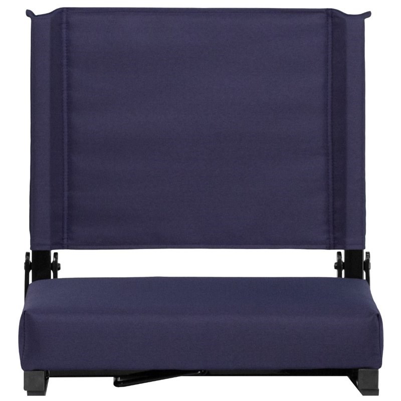 Pemberly Row Grandstand Comfort Seat in Aluminum Frame in Navy
