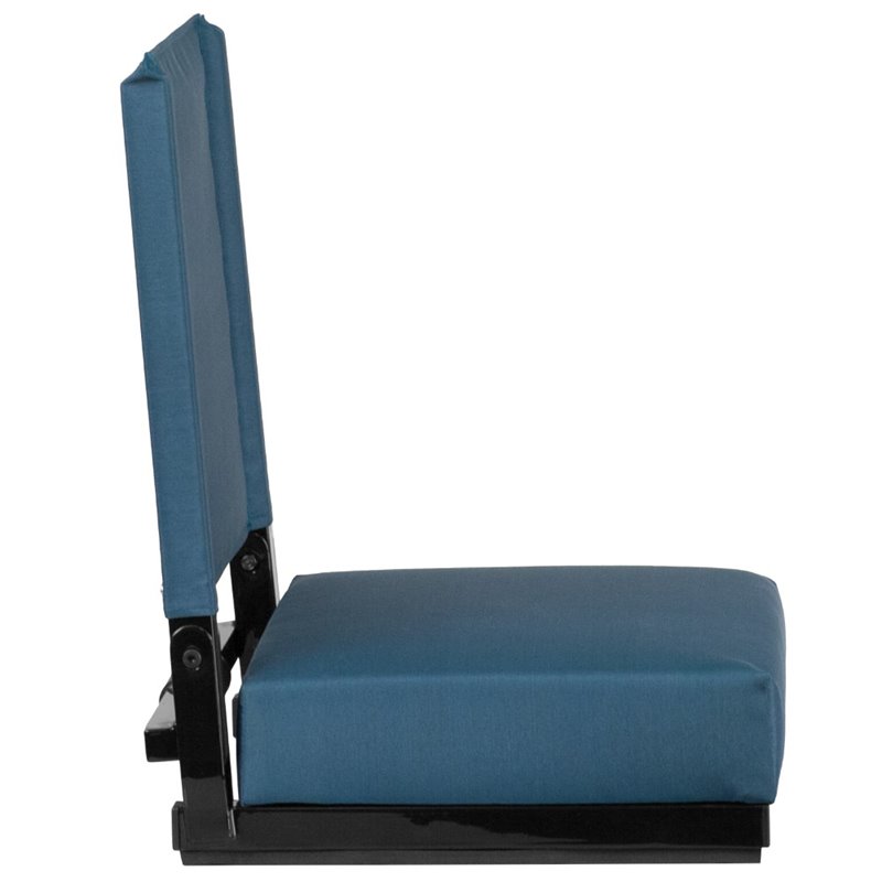 Pemberly Row Grandstand Comfort Seat in Aluminum Frame in Teal