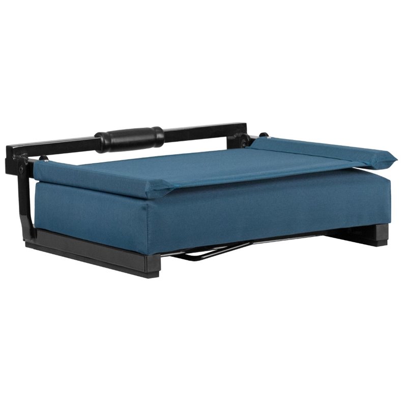 Pemberly Row Grandstand Comfort Seat in Aluminum Frame in Teal