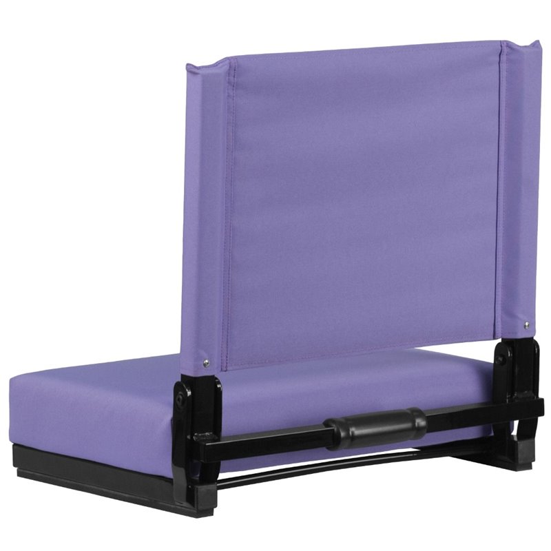 Pemberly Row Grandstand Comfort Seat in Aluminum Frame in Purple