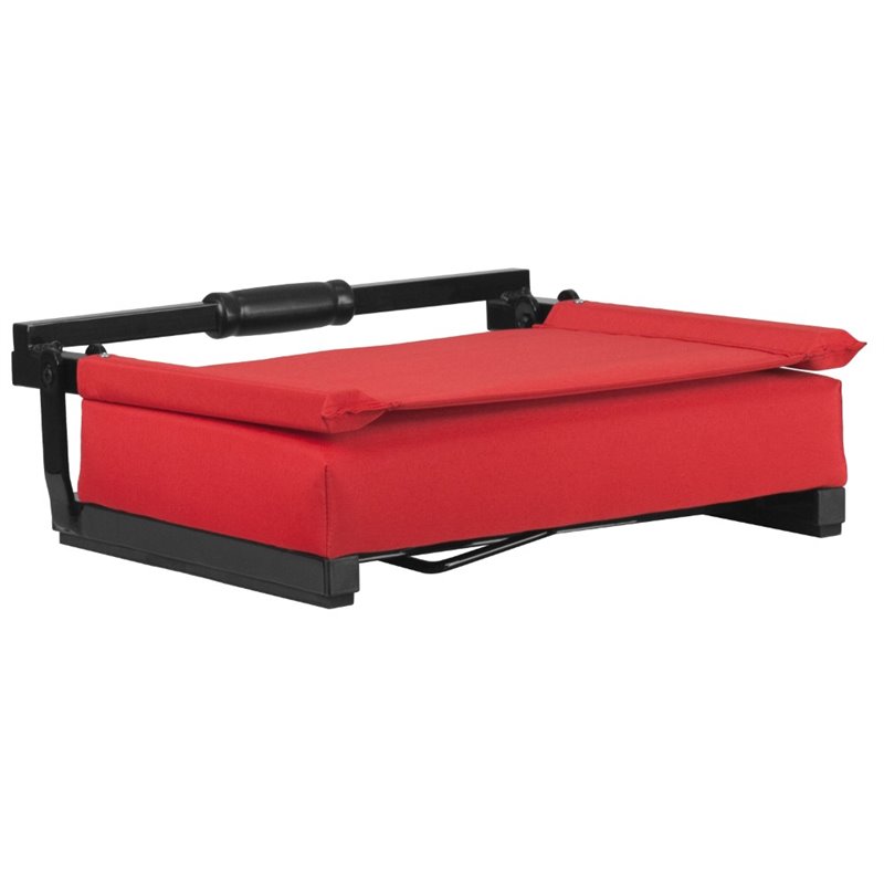Pemberly Row Grandstand Comfort Seat in Aluminum Frame in Red