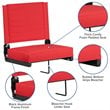 Pemberly Row Grandstand Comfort Seat in Aluminum Frame in Red