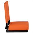 Pemberly Row Grandstand Comfort Seat in Aluminum Frame in Orange