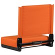 Pemberly Row Grandstand Comfort Seat in Aluminum Frame in Orange