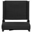 Pemberly Row Grandstand Comfort Seat in Aluminum Frame in Black