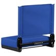 Pemberly Row Grandstand Comfort Seat in Aluminum Frame in Blue