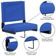 Pemberly Row Grandstand Comfort Seat in Aluminum Frame in Blue