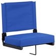 Pemberly Row Grandstand Comfort Seat in Aluminum Frame in Blue