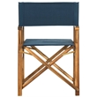 Pemberly Row Laguna Director Chairs in Natural & Navy (Set of 2)
