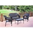Pemberly Row Contemporary Resin Wicker Patio in Brown (Set of 2)