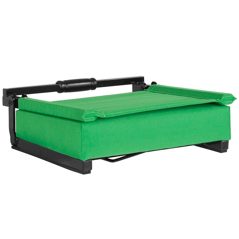 Pemberly Row Grandstand Comfort Seat in Aluminum Frame in Bright Green